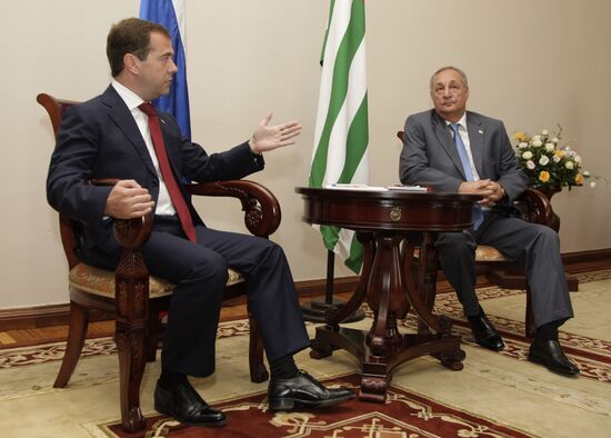 Dmitry Medvedev visiting Abkhazia