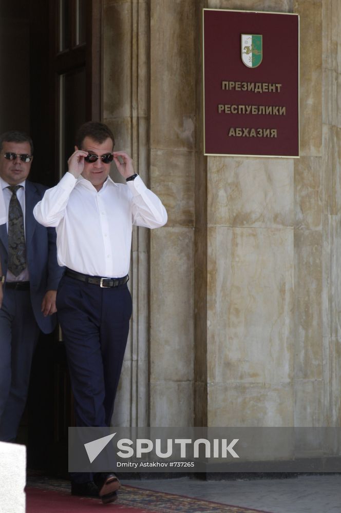 Dmitry Medvedev visiting Abkhazia