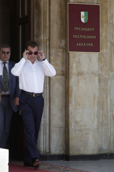 Dmitry Medvedev visiting Abkhazia