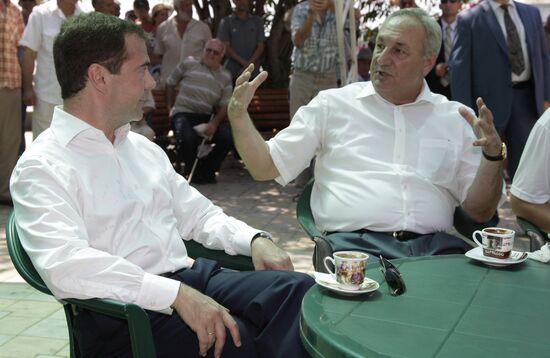 Dmitry Medvedev visiting Abkhazia