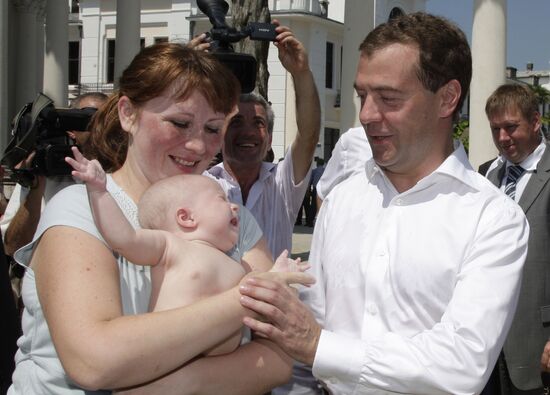 Dmitry Medvedev visiting Abkhazia