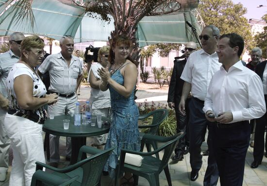 Dmitry Medvedev visiting Abkhazia