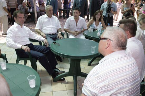 Dmitry Medvedev visiting Abkhazia