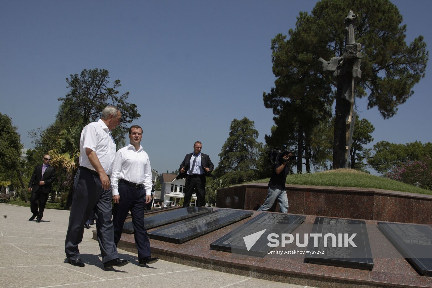 Dmitry Medvedev visiting Abkhazia