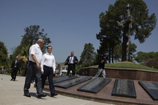 Dmitry Medvedev visiting Abkhazia