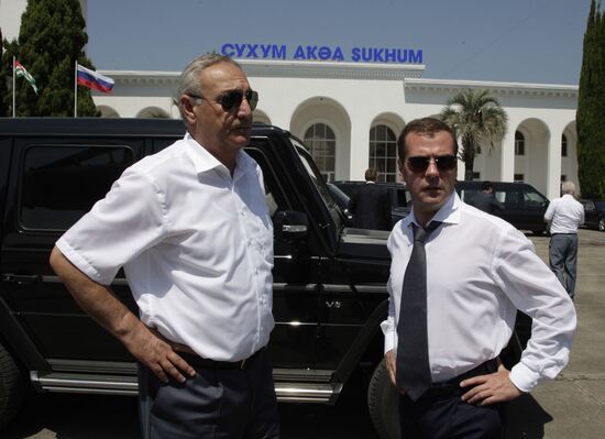 Dmitry Medvedev visiting Abkhazia