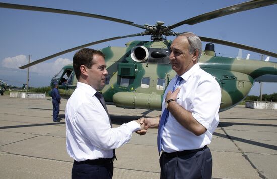 Dmitry Medvedev visiting Abkhazia