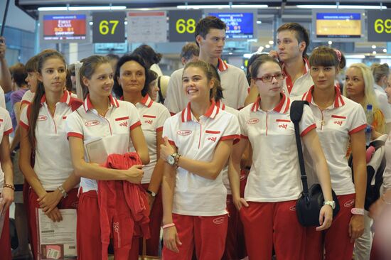 Russian national team sets off for First Youth Olympic Games