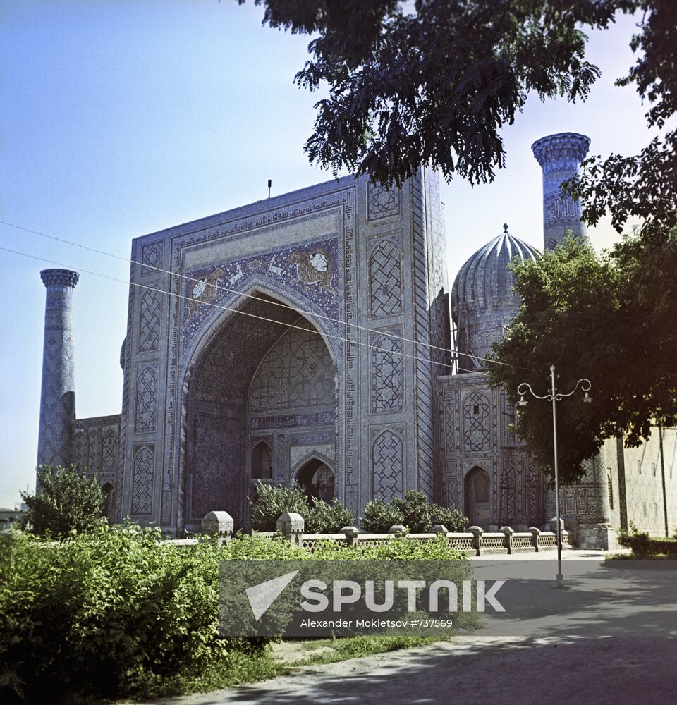 Shir Dor Madrassa on Registan Square, Samarkand