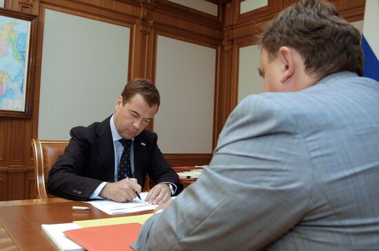 Dmitry Medvedev meets with Konstantin Chuychenko