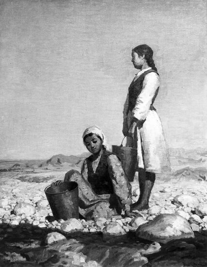 Painting "Youth" by Semyon Chuikov. Reproduction.