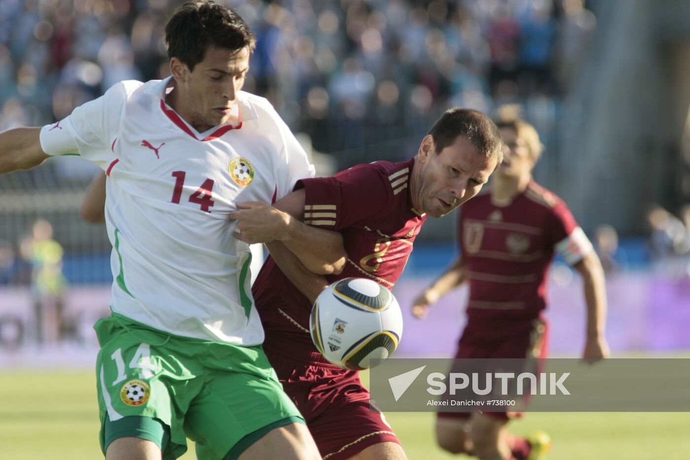 Football friendly match Russia vs. Bulgaria