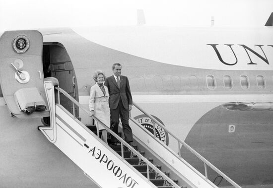 President Nixon with his wife