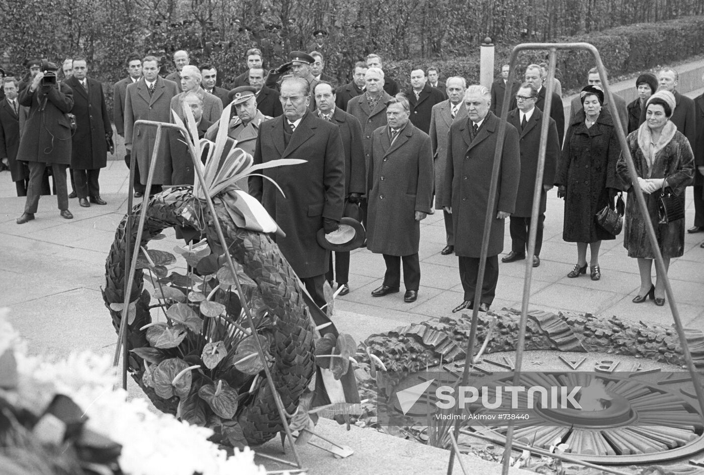 Yugoslav President Josip Broz Tito visiting Kiev