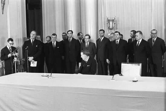 Signing Outer Space Agreement