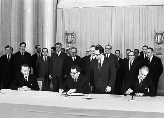 Signing Outer Space Agreement