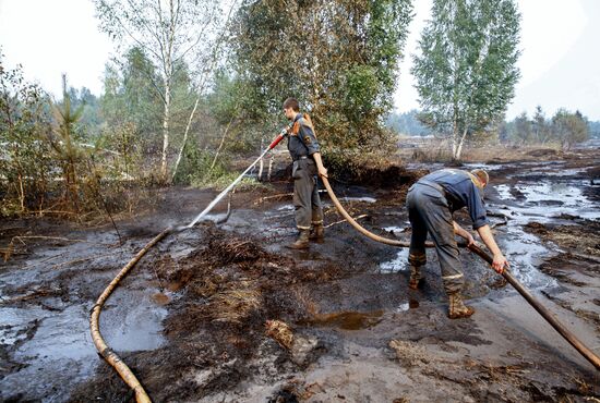 Flooding peat bogs in Shatura District, Moscow Region