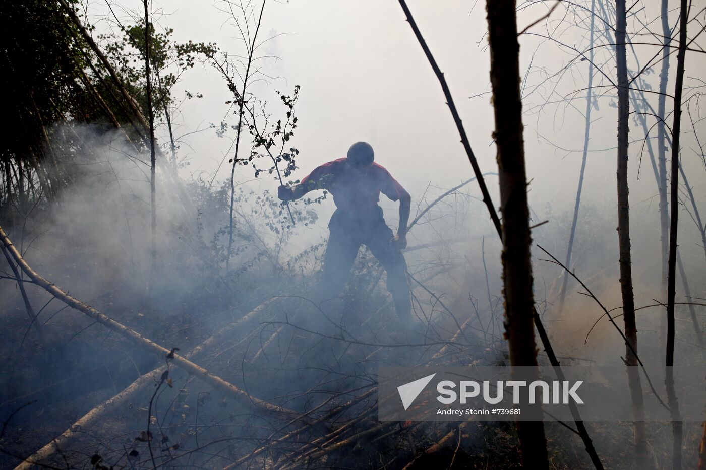 Flooding peat bogs in Shatura District, Moscow Region