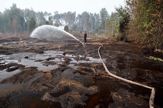 Flooding peat bogs in Shatura District, Moscow Region