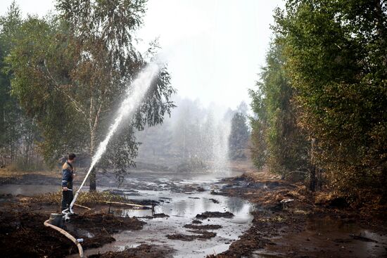 Flooding peat bogs in Shatura District, Moscow Region