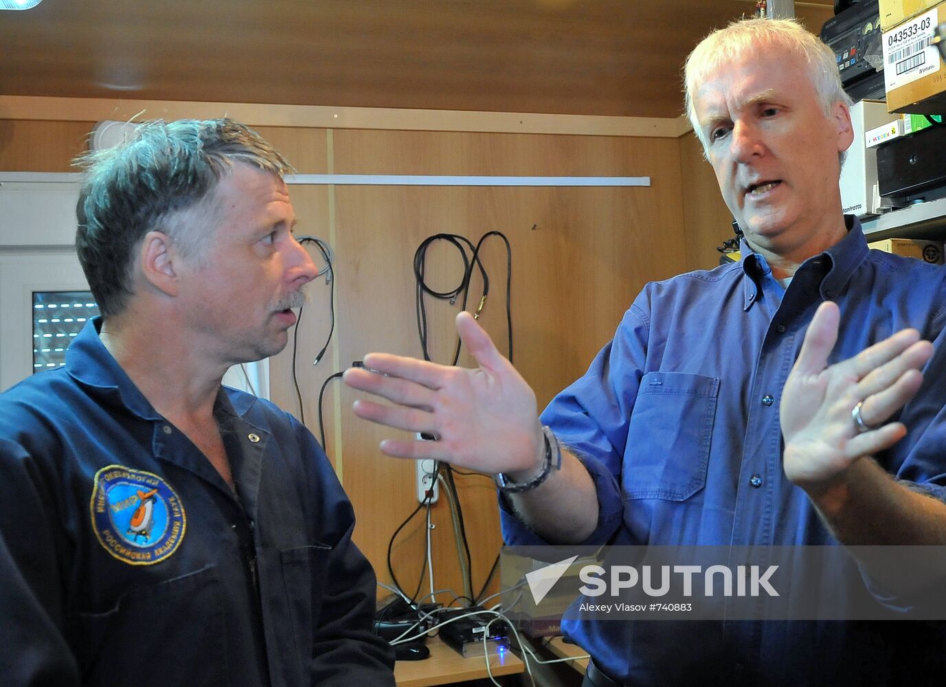 James Cameron and Yevgeny Chernyaev