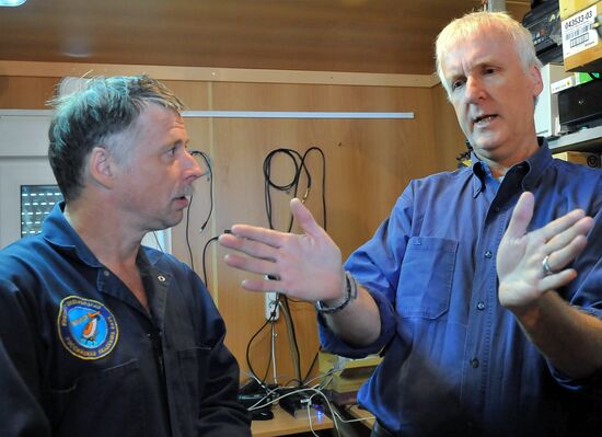 James Cameron and Yevgeny Chernyaev