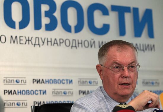 Presidential Adviser Alexander Bedritsky gives news conference
