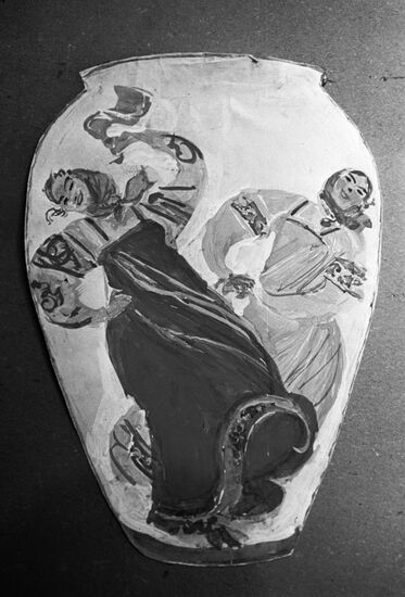 Sketch for decorative vase by Tatyana Khvostenko. Reproduction