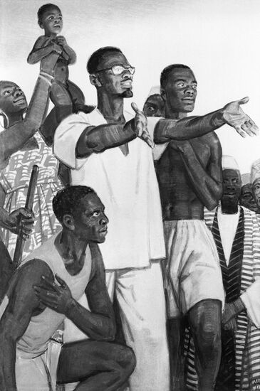 D. Shmarinov's painting "Morning of Africa. Patris Lumumba"
