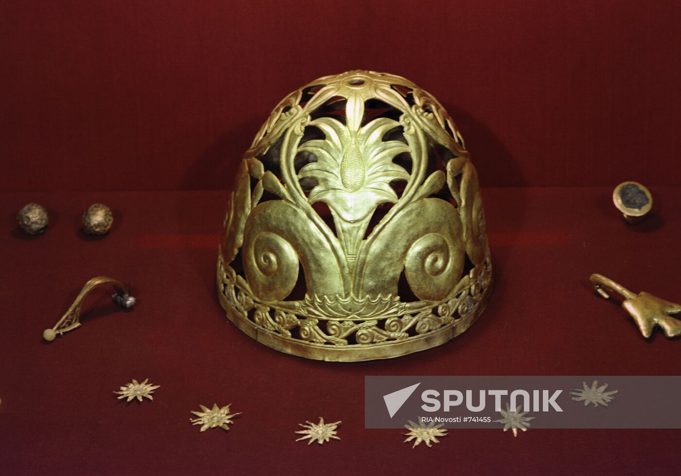 Scythian gold helmet