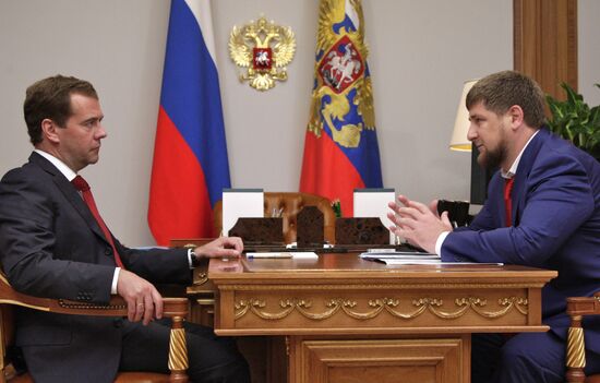 Dmitry Medvedev meets with Ramzan Kadyrov