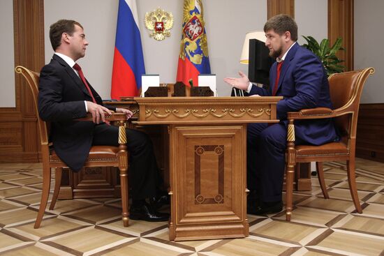 Dmitry Medvedev meets with Ramzan Kadyrov
