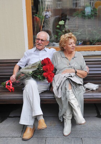 Alexander Mitta with wife Lilia