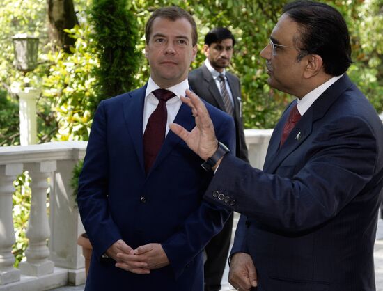 Dmitry Medvedev meets with Tajik, Afghan and Pakistan presidents