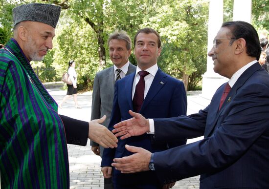 Dmitry Medvedev meets with Tajik, Afghan and Pakistan presidents