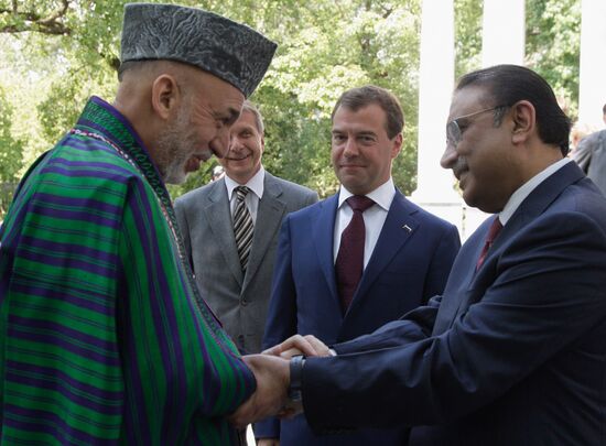 Dmitry Medvedev meets with Tajik, Afghan and Pakistan presidents