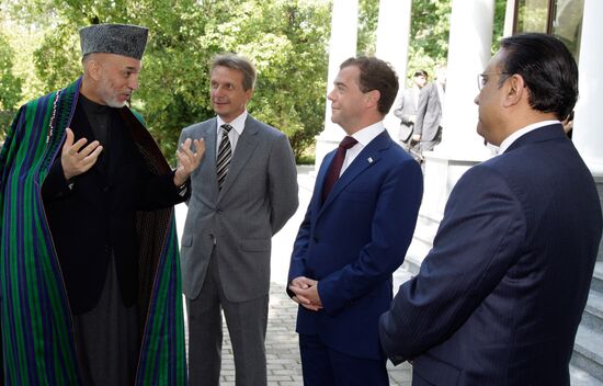 Dmitry Medvedev meets with Tajik, Afghan and Pakistan presidents