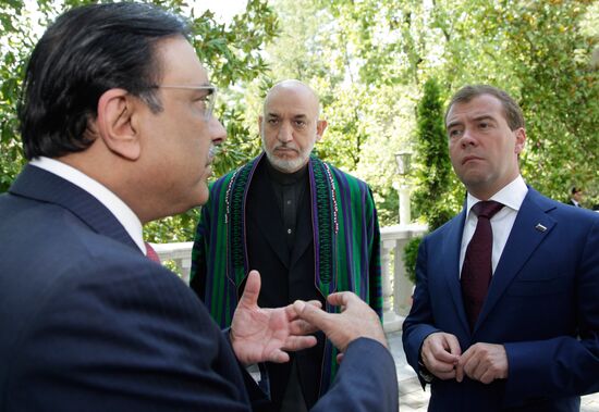 Dmitry Medvedev meets with Tajik, Afghan and Pakistan presidents