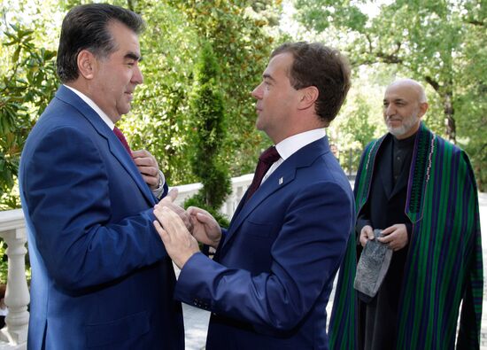 Dmitry Medvedev meets with Tajik, Afghan and Pakistan presidents