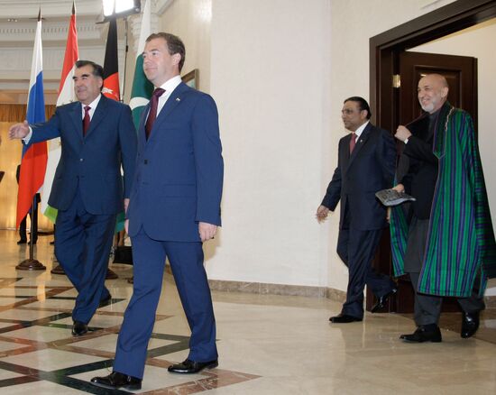 Dmitry Medvedev meets with Tajik, Afghan and Pakistan presidents