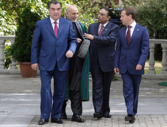 Dmitry Medvedev meets with Tajik, Afghan and Pakistan presidents