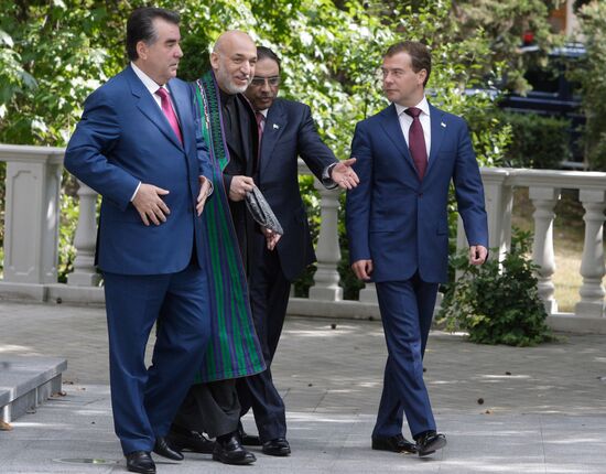 Dmitry Medvedev meets with Tajik, Afghan and Pakistan presidents