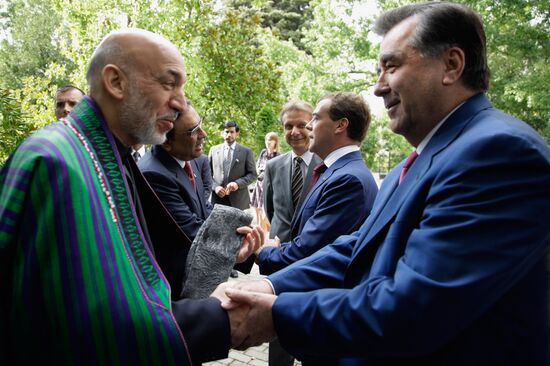 Dmitry Medvedev meets with Tajik, Afghan and Pakistan presidents
