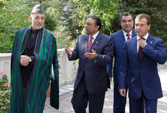 Dmitry Medvedev meets with Tajik, Afghan and Pakistan presidents