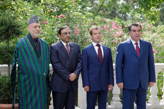 Dmitry Medvedev meets with Tajik, Afghan and Pakistan presidents