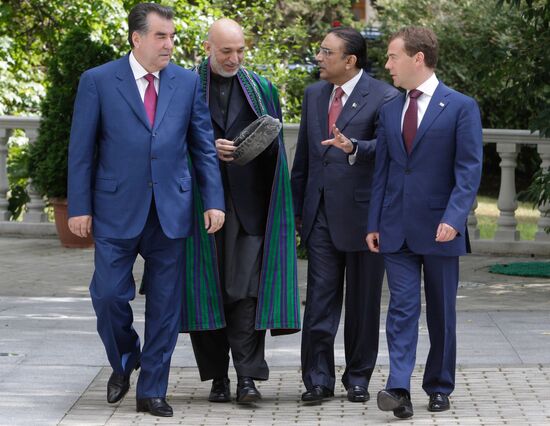 Dmitry Medvedev meets with Tajik, Afghan and Pakistan presidents
