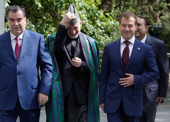 Dmitry Medvedev meets with Tajik, Afghan and Pakistan presidents