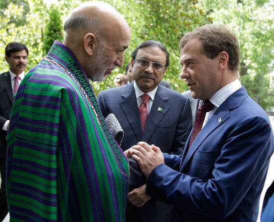 Dmitry Medvedev meets with Tajik, Afghan and Pakistan presidents