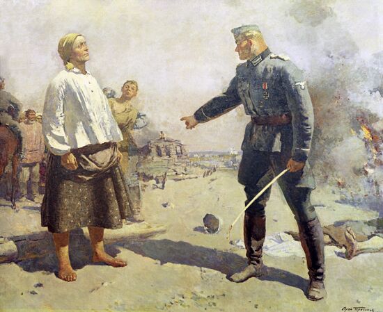 Reproduction of "Partisan's Mother" by Sergei Gerasimov