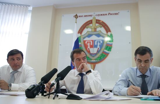 Russian President Dmitry Medvedev holds meeting in Pyatigorsk